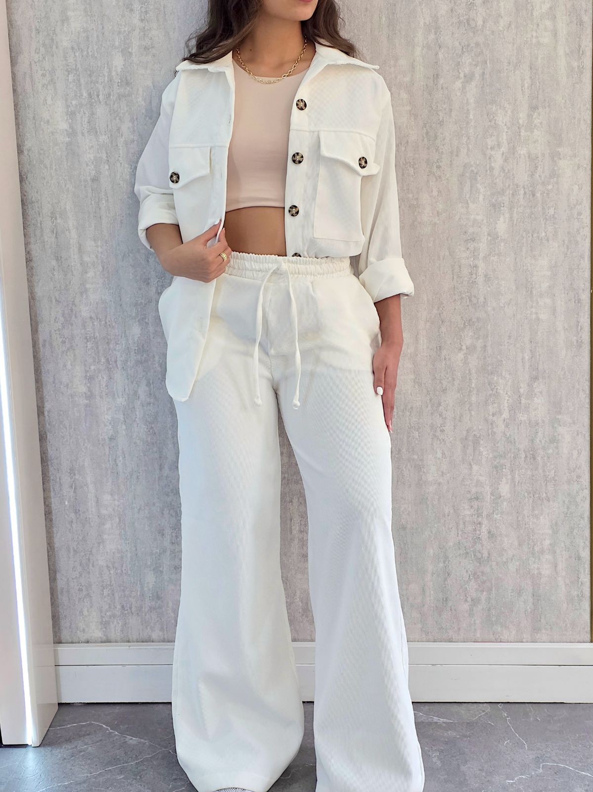 SET PANTALON FER MARFIL