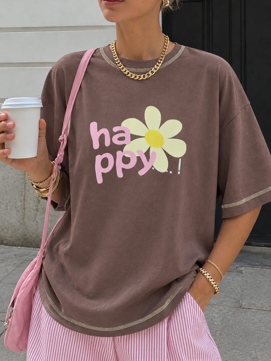 CAMISETA OVERSIZED HAPPY