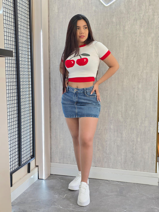 FALDA JEAN DULCE